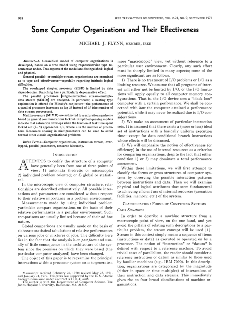 A screenshot of Flynn's paper