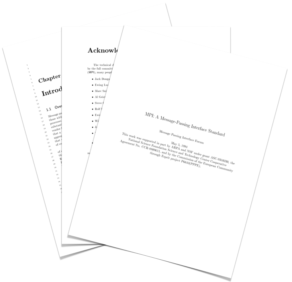 Version 1 of the MPI Standard